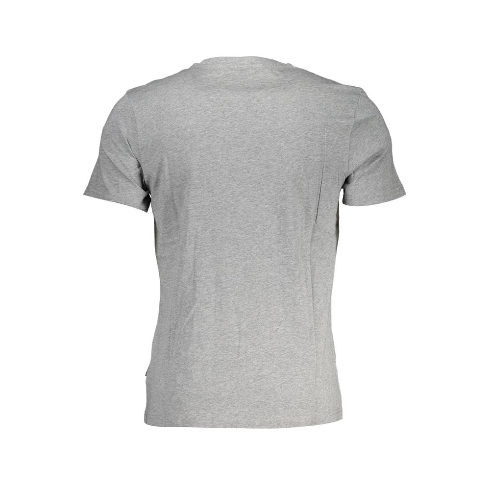 Napapijri Grey Cotton Men T-Shirt