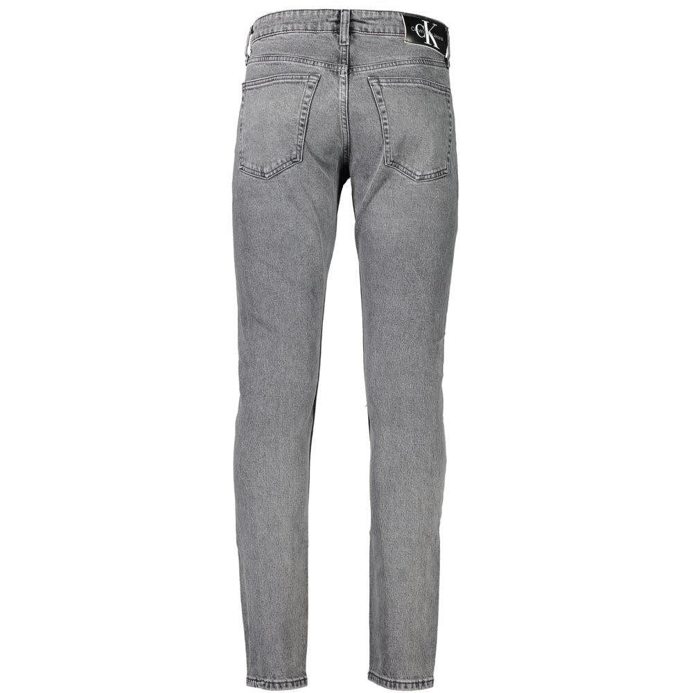 Calvin Klein Brown Cotton Slim Taper Jeans