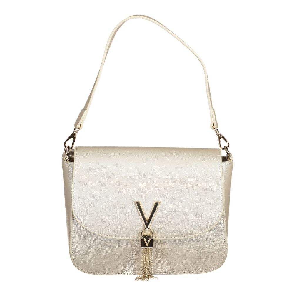 Mario Valentino Gray Faux Leather Handbag with Chain Strap