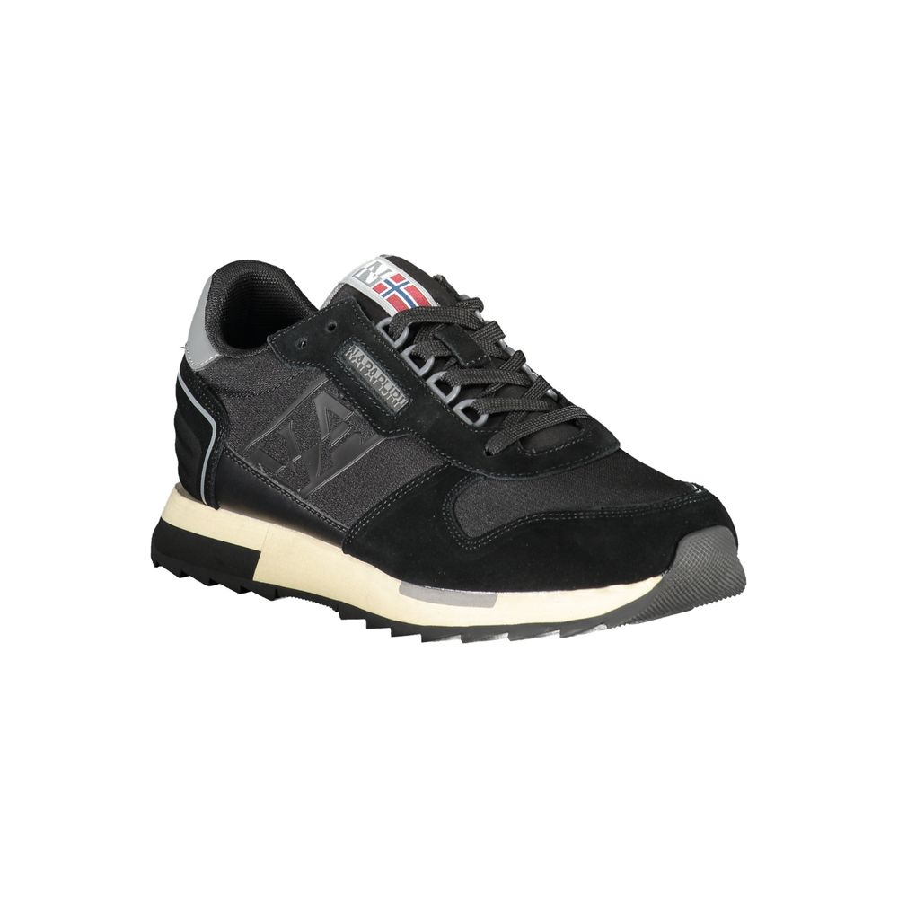 Napapijri Black Contrast Lace Sneakers for Men & Women
