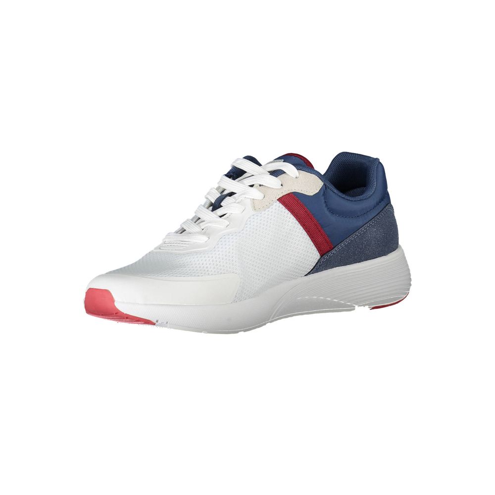 Carrera Sleek White Sports Sneakers for Men with Contrast Accents