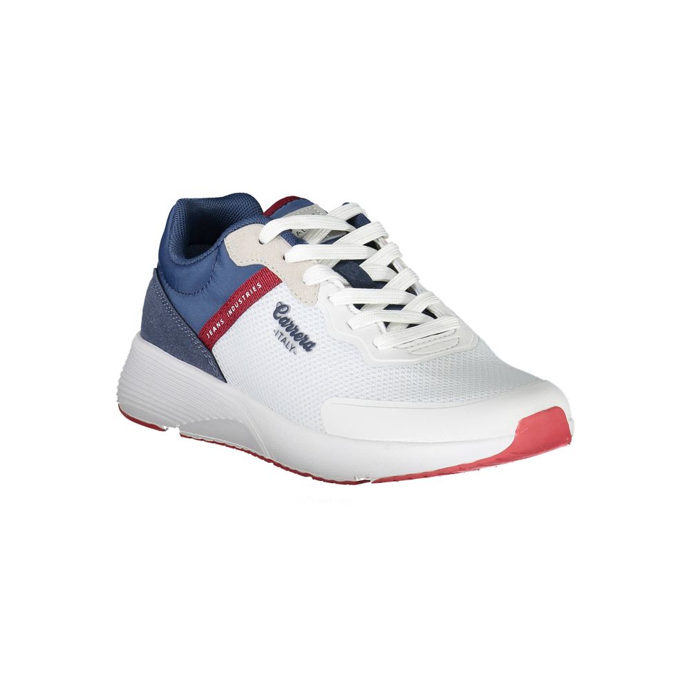 Carrera Sleek White Sports Sneakers for Men with Contrast Accents