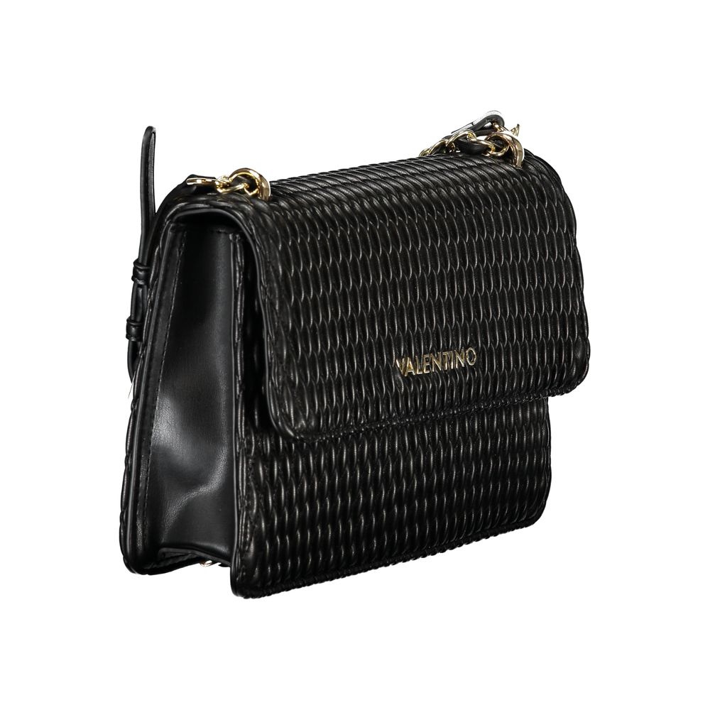 Mario Valentino Black Polyethylene Handbag with Chain Strap