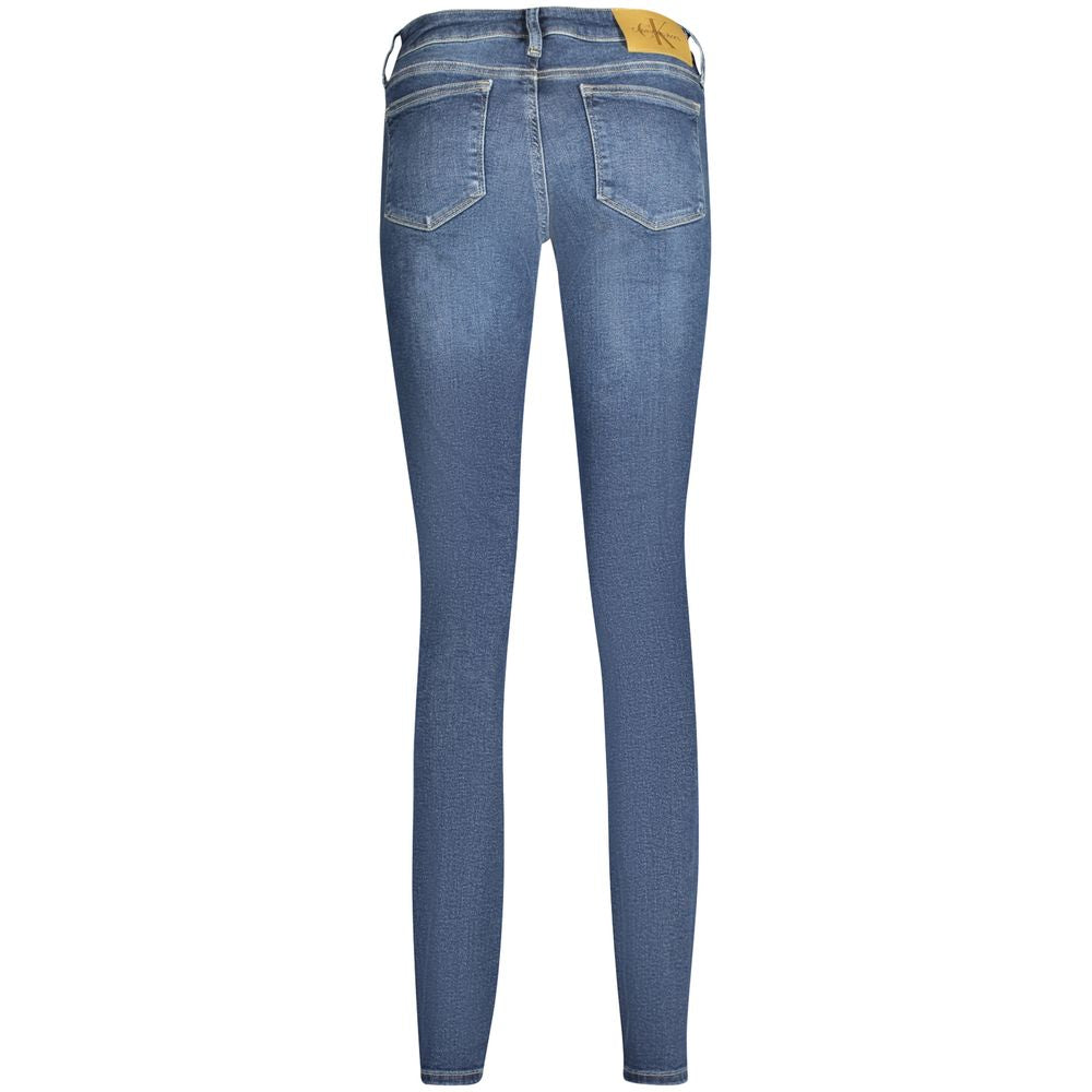 Calvin Klein Blue Cotton Jeans - Mid Rise Skinny Fit