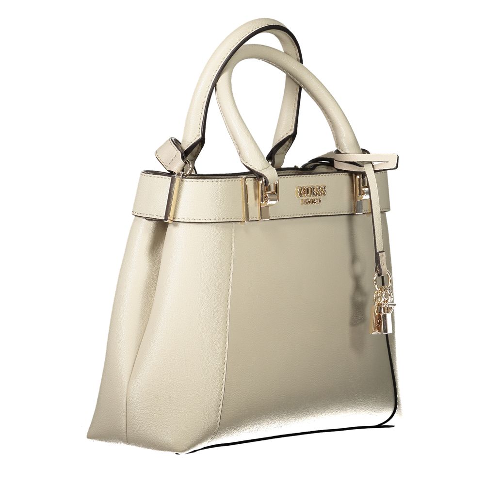 Guess Jeans Beige Handbag with Adjustable Strap