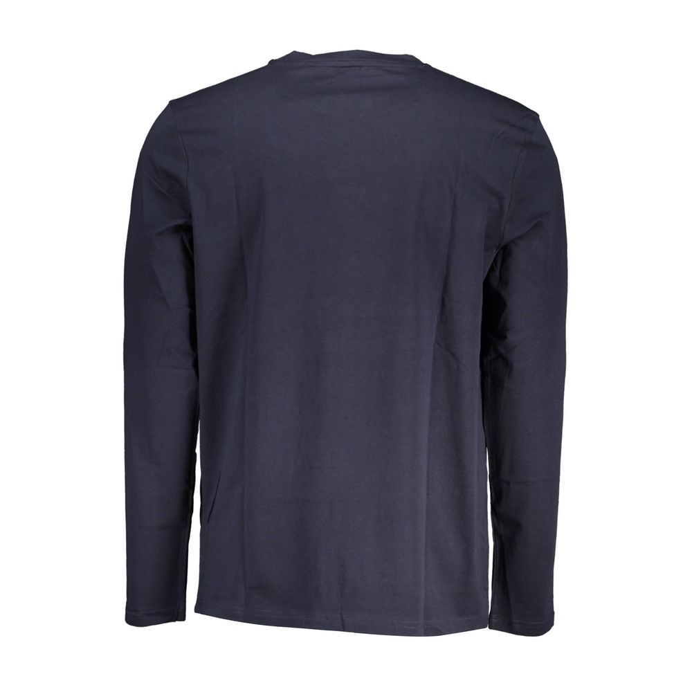 Hugo Boss Blue Cotton Long Sleeve Men T-Shirt