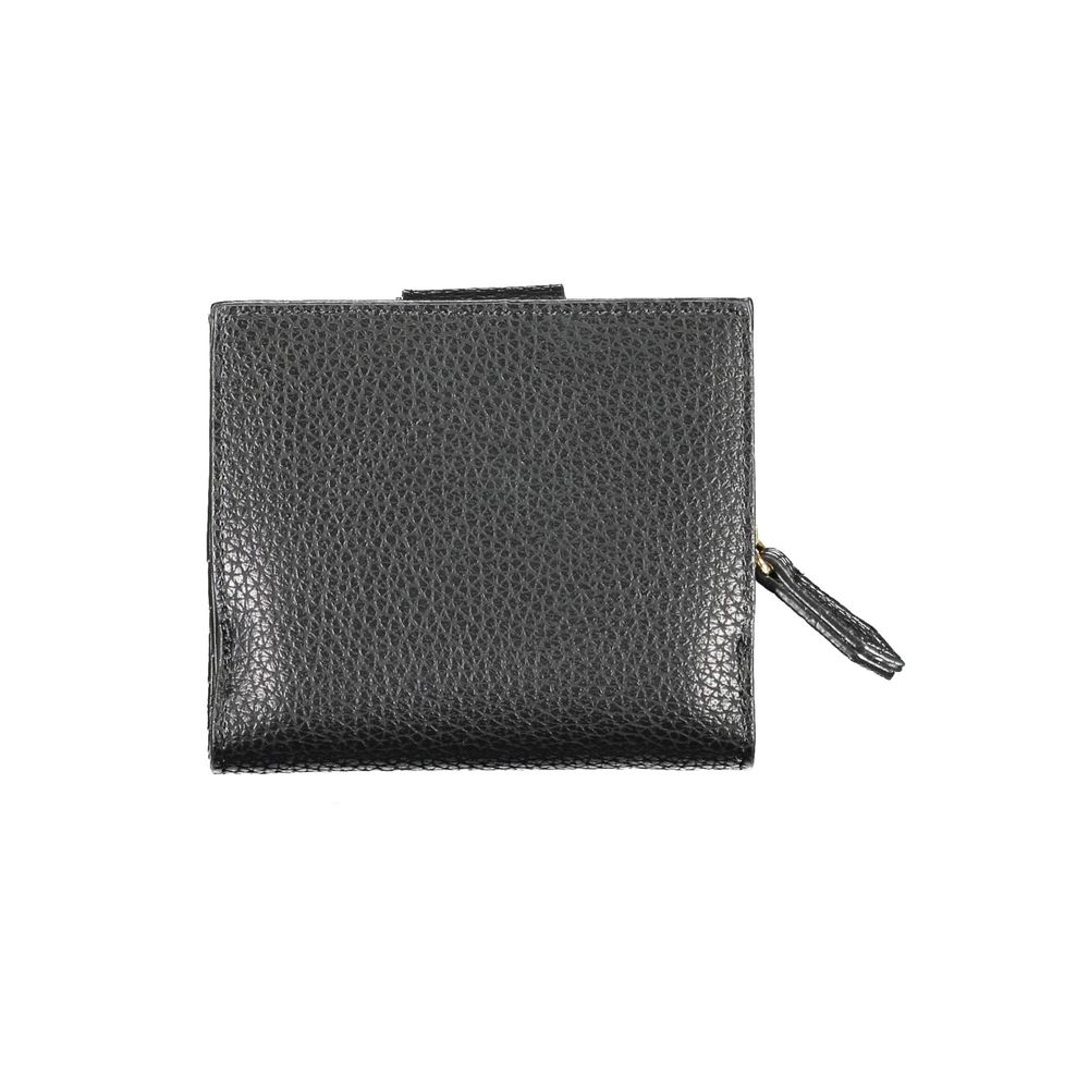 Mario Valentino Black Faux Leather Wallet for Women