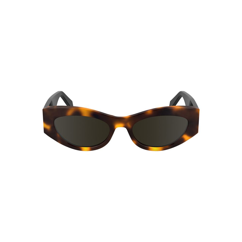 Calvin Klein Women’s Cat Eye Sunglasses – Brown Acetate, 52mm