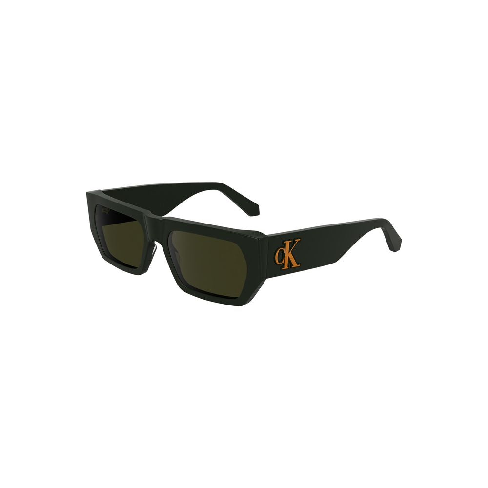 Calvin Klein Green Haircalf Men Sunglasses – Stylish & Sustainable
