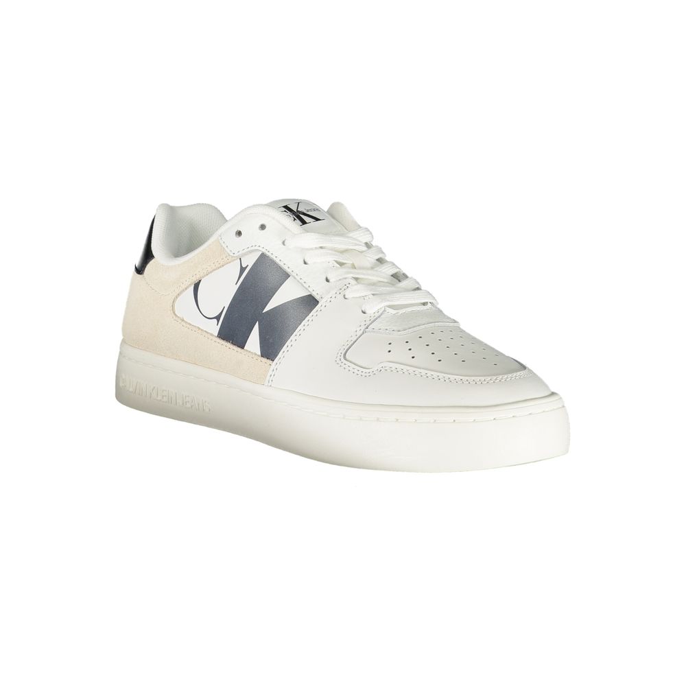 Calvin Klein White Polyester Sneaker - Timeless Urban Style