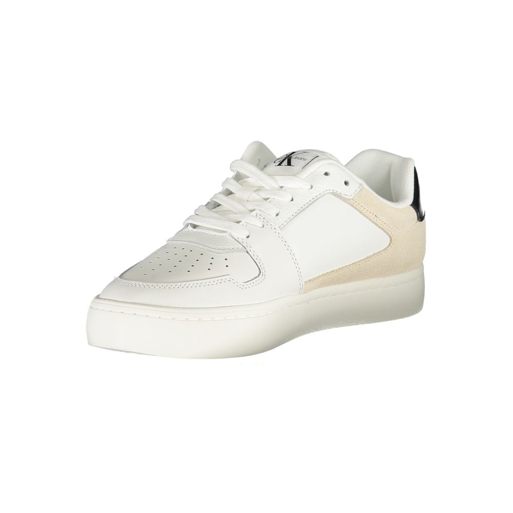 Calvin Klein White Polyester Sneaker - Timeless Urban Style