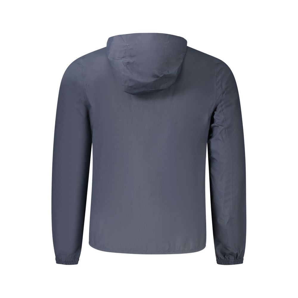 K-WAY Blue Polyester Jacket with Hood