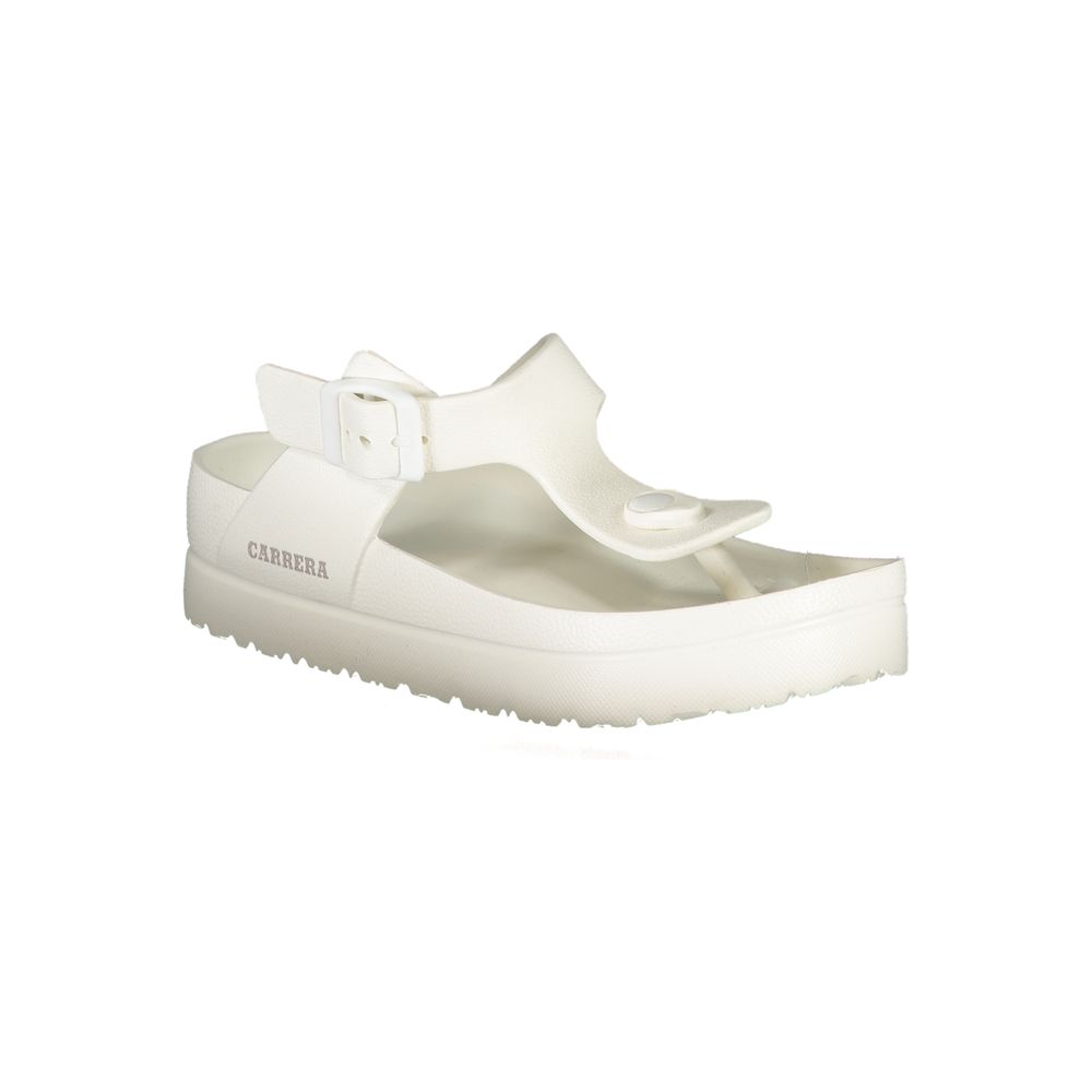 Carrera White Polyethylene Sandal with Ankle Buckle