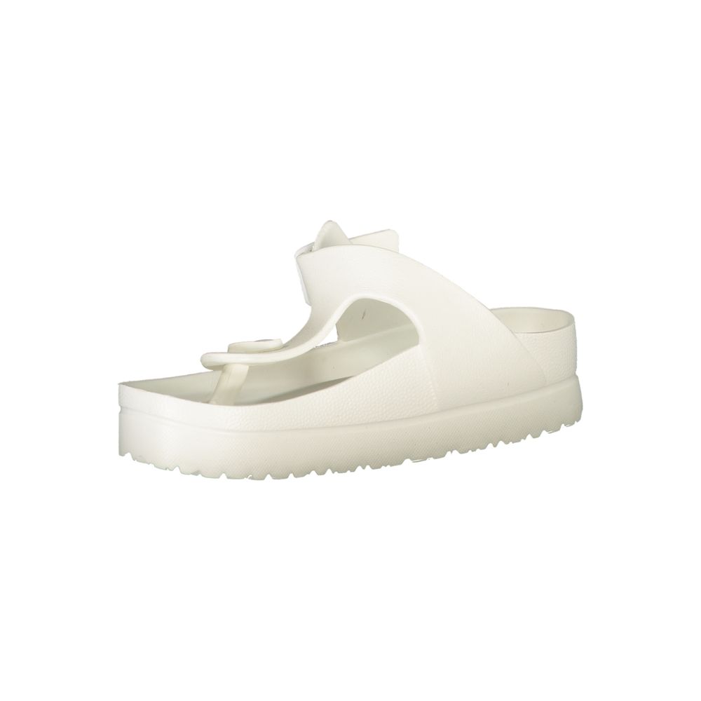 Carrera White Polyethylene Sandal with Ankle Buckle
