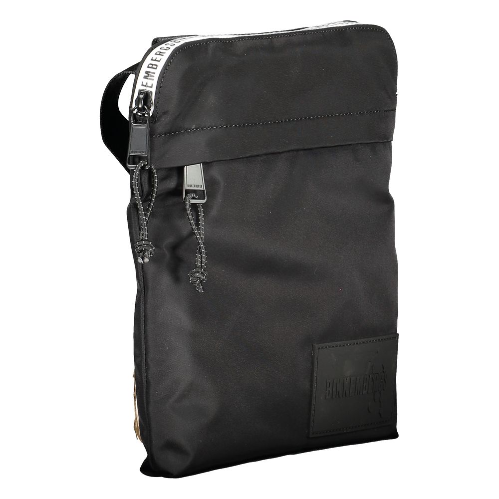 Bikkembergs Black Nylon Shoulder Bag – Bold Sport-Inspired Utility