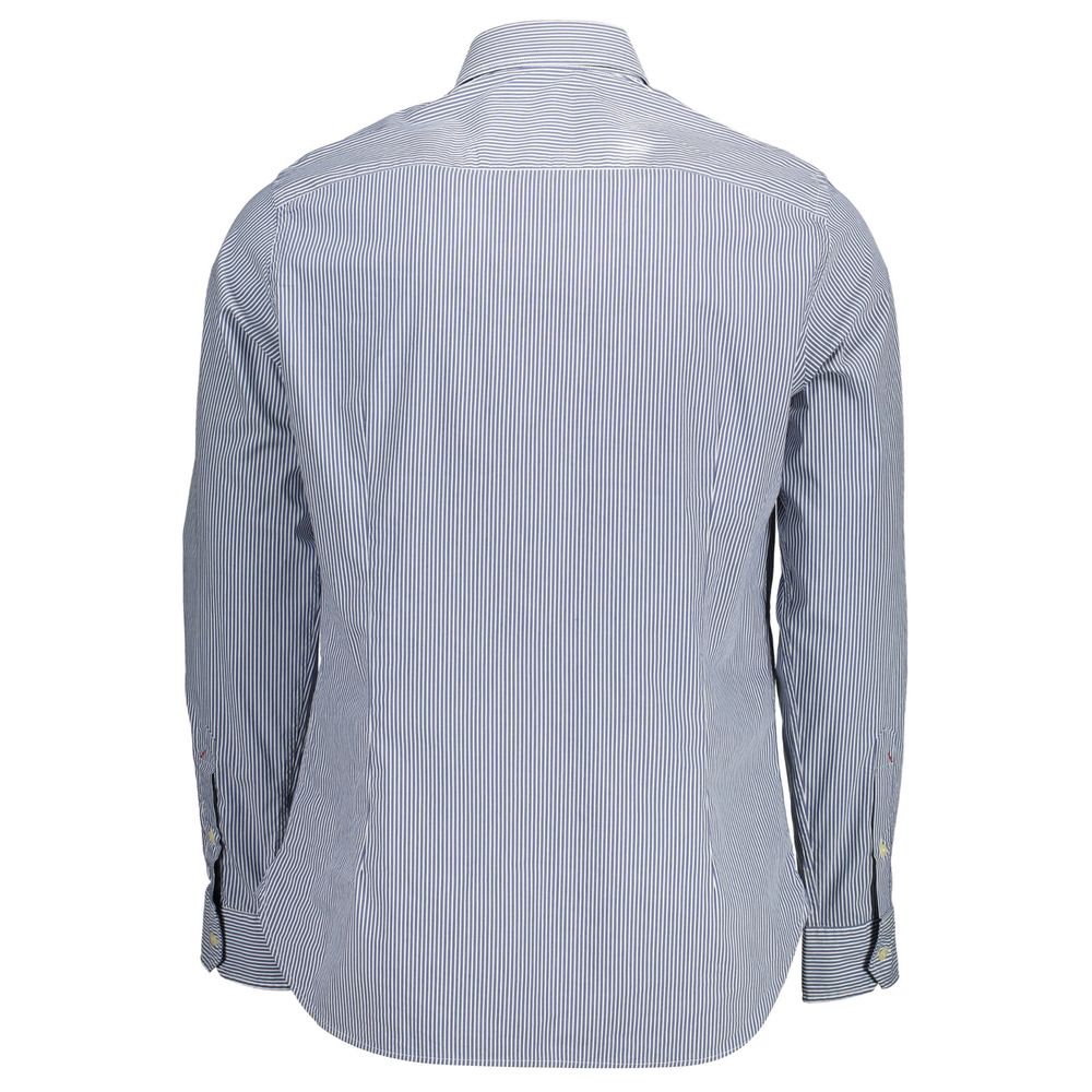 U.S. POLO ASSN. Blue Cotton Long Sleeve Shirt for Men