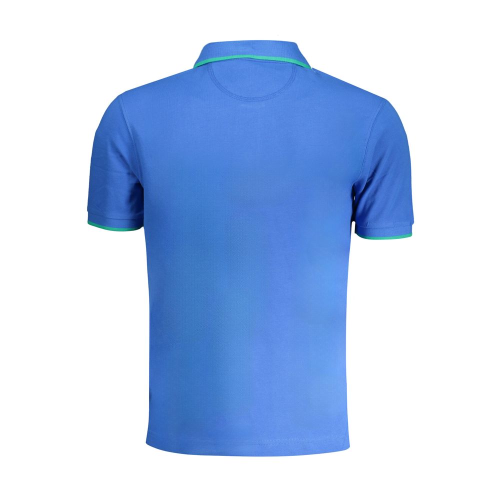 La Martina Blue Cotton Polo Shirt - Classic Sporty Elegance