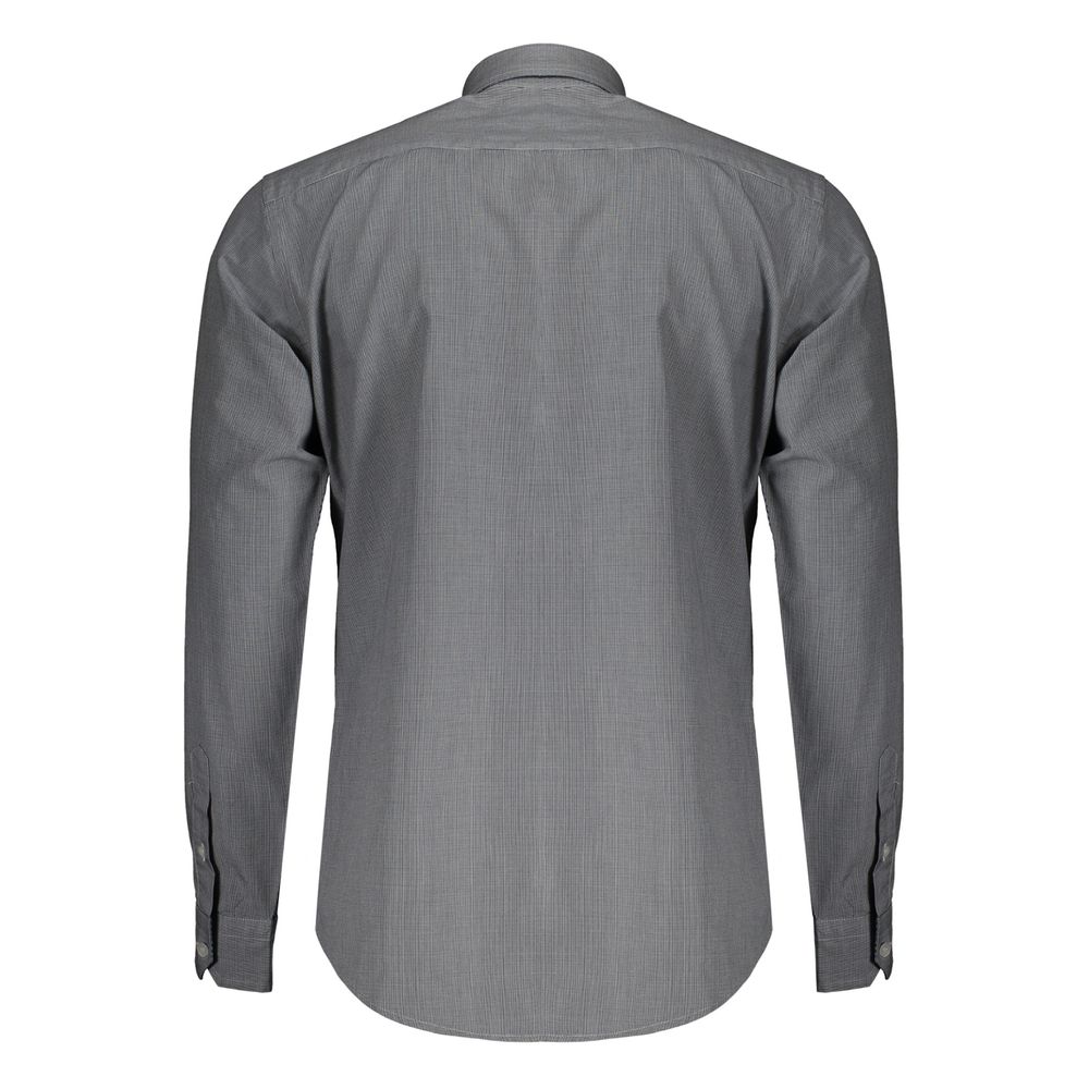 Harmont & Blaine Checked Blue Cotton Shirt