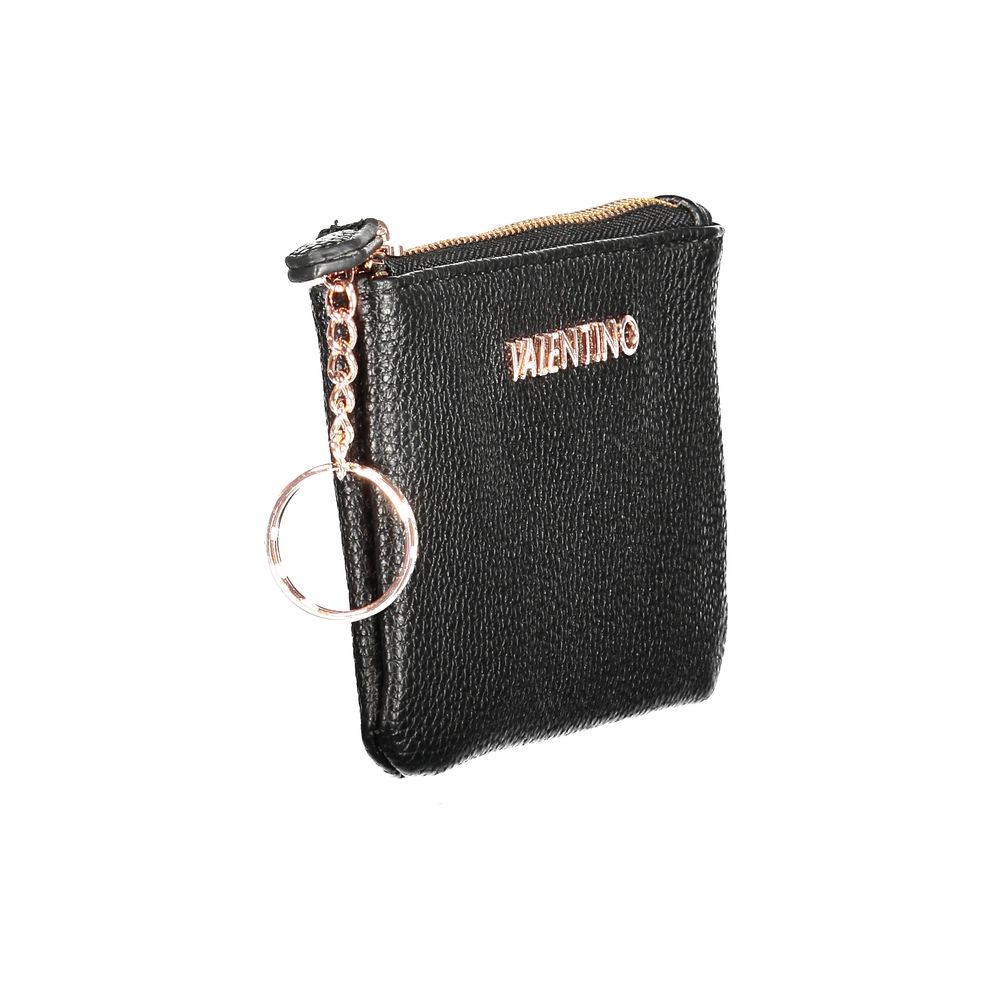Mario Valentino Black Leather Effect Wallet with Iconic Logo