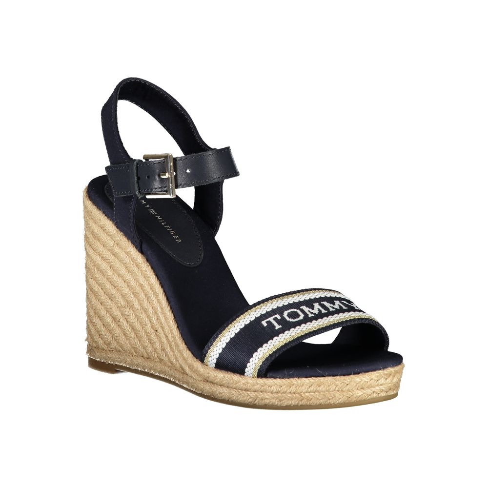 Tommy Hilfiger Blue Polyester Wedge Sandal