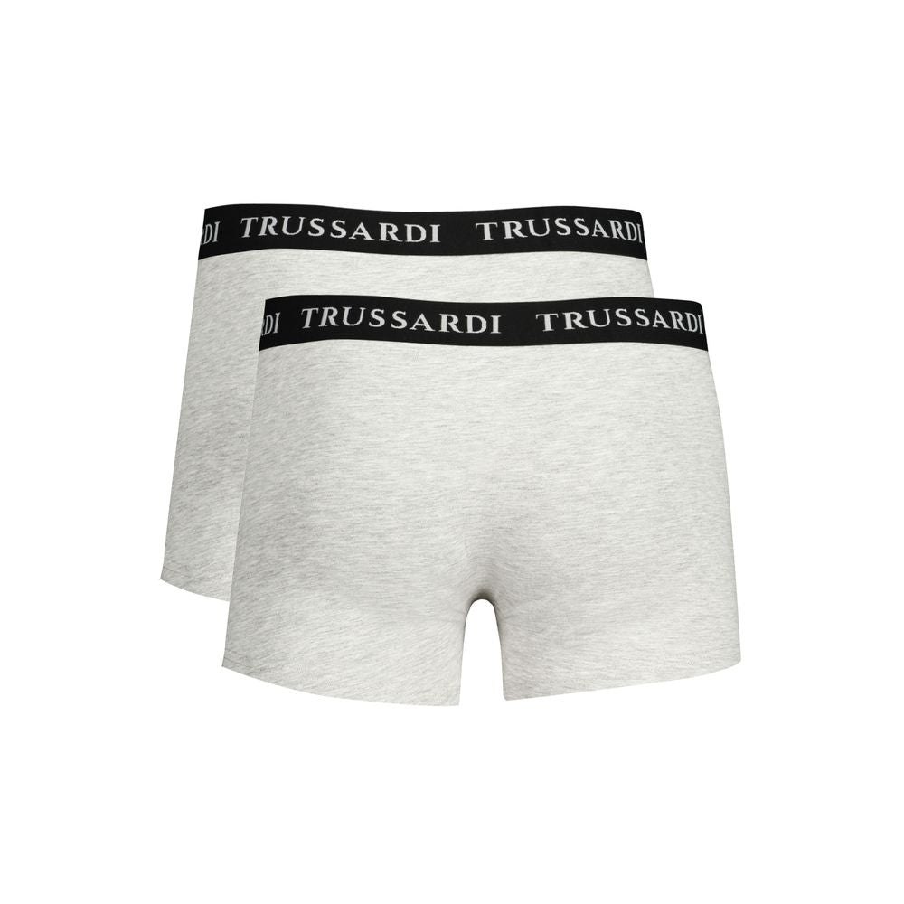 Trussardi Brown Cotton Men Boxer Underwear - Twin Pack
