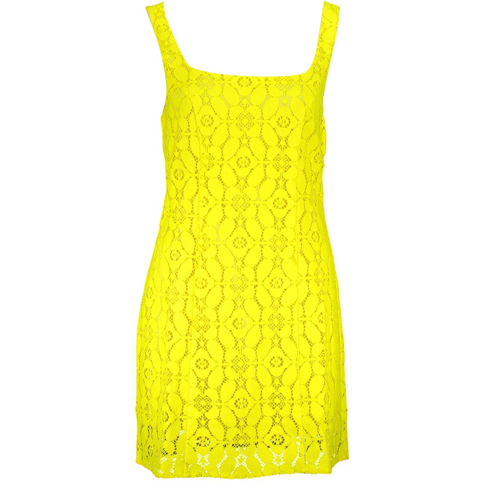 Desigual Yellow Women's Mini Summer Dress