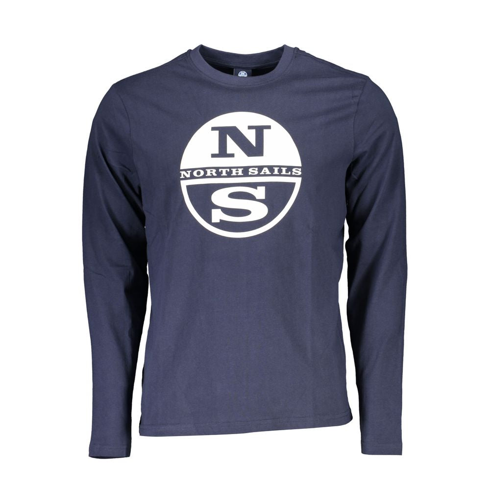 North Sails Men's Blue Cotton Long Sleeve T-Shirt