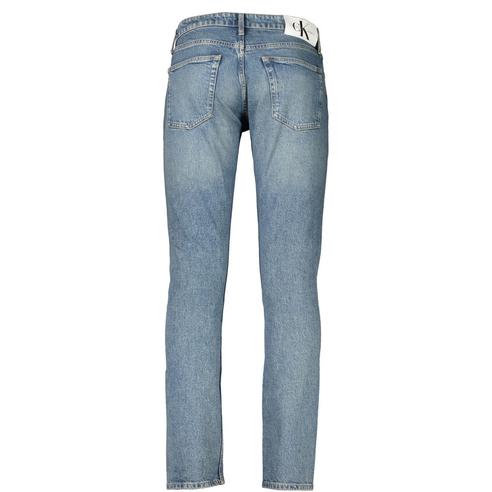 Calvin Klein Blue Cotton Jeans - Slim Fit with Washed Effect