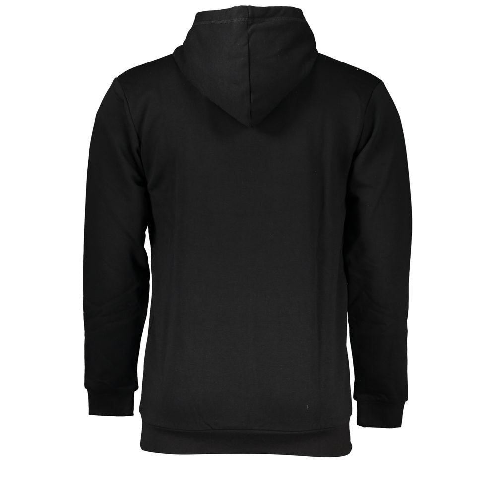 Sergio Tacchini Black Cotton Sweater with Hood
