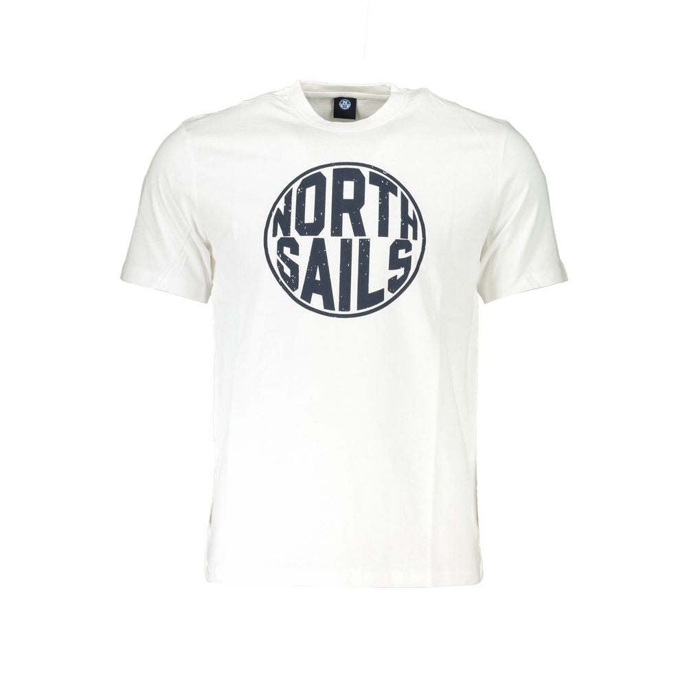 North Sails White Cotton T-Shirt - Classic Comfort and Style