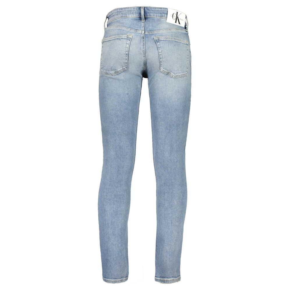Calvin Klein Blue Cotton Slim Taper Jeans