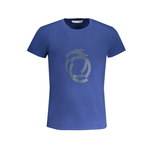Trussardi Blue Cotton T-Shirt - Classic Comfort and Style