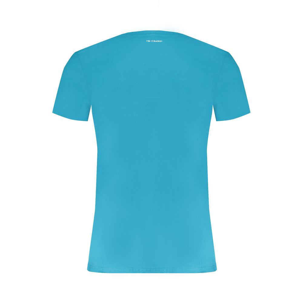 Trussardi Light Blue Cotton Men T-Shirt