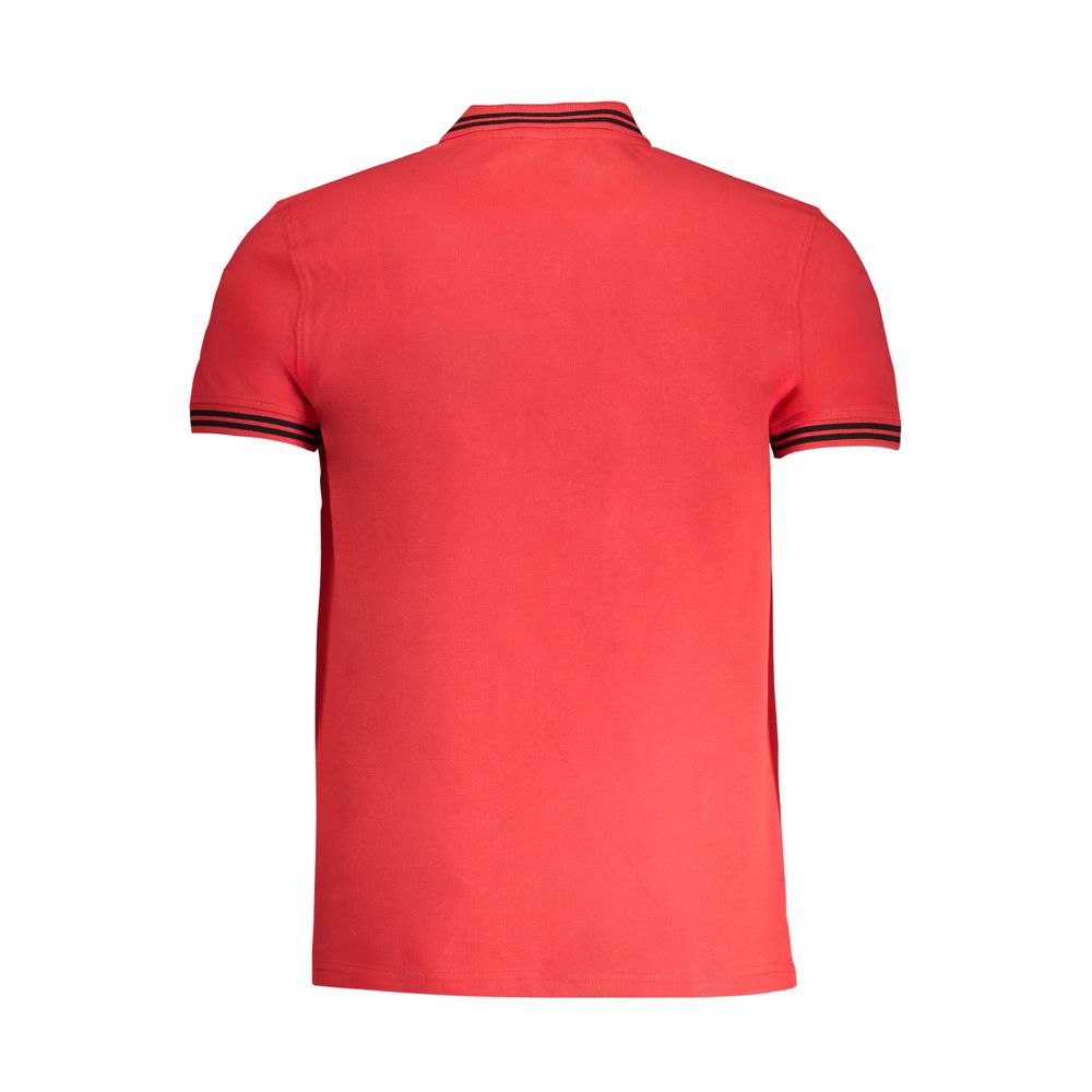 Cavalli Class Red Cotton Polo Shirt - Stylish Comfort in Every Stitch