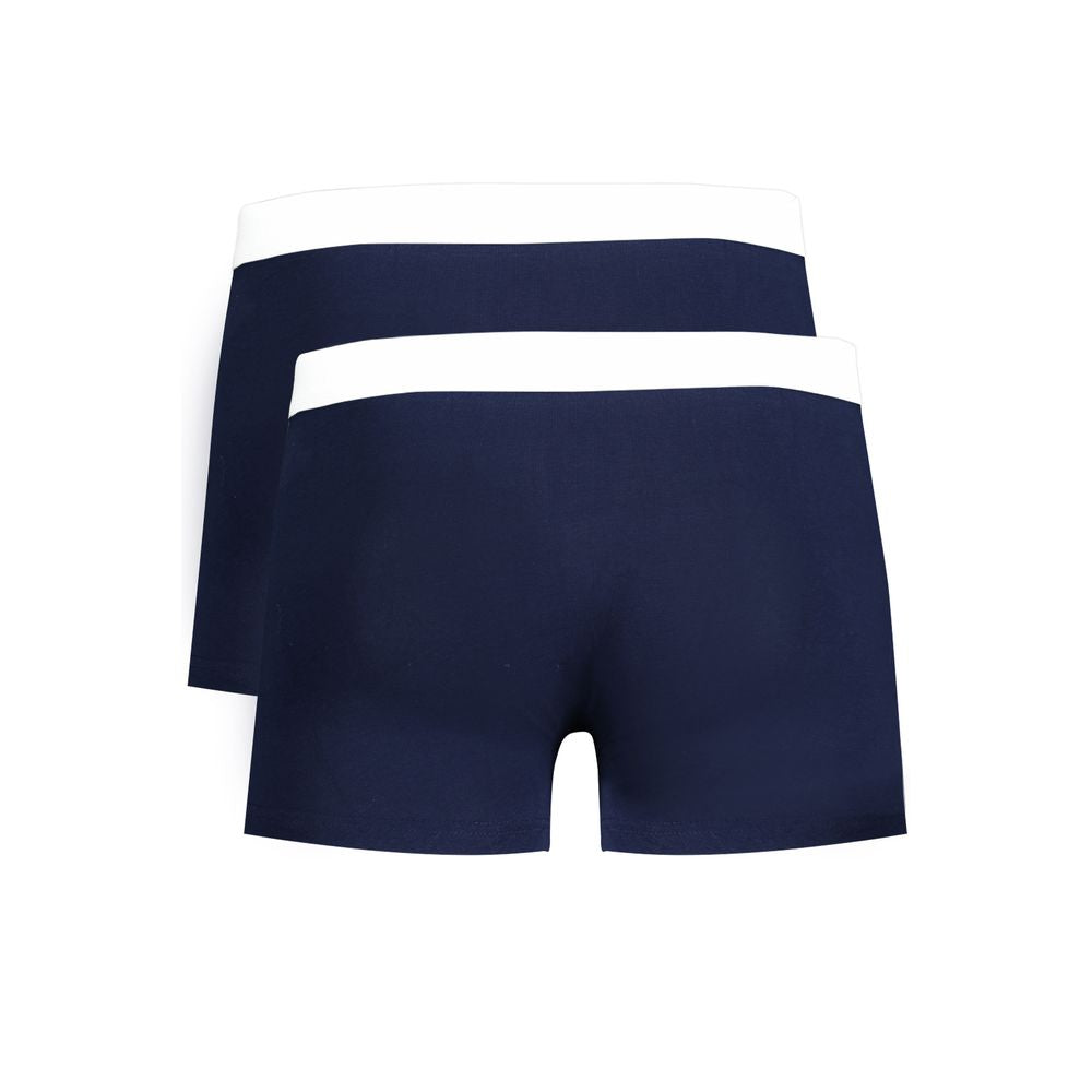 Trussardi Blue Cotton Boxer Briefs - Bi-Pack