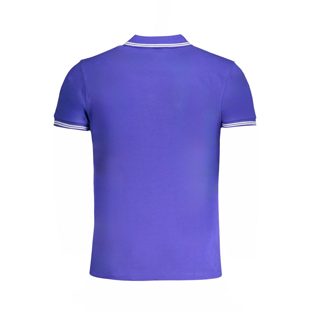 Cavalli Class Blue Cotton Polo Shirt - Stylish Leisurewear