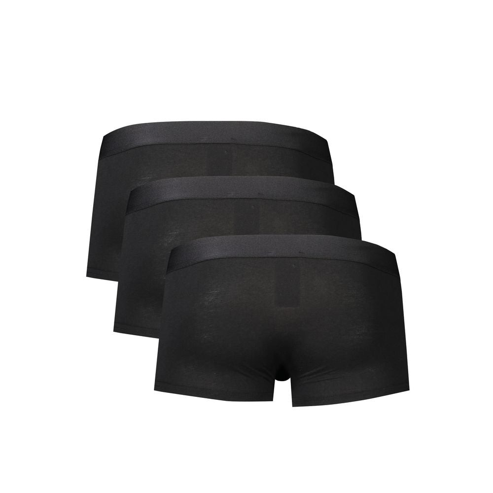 Bikkembergs Black Polyester Men Boxer Underwear - Trio Pack