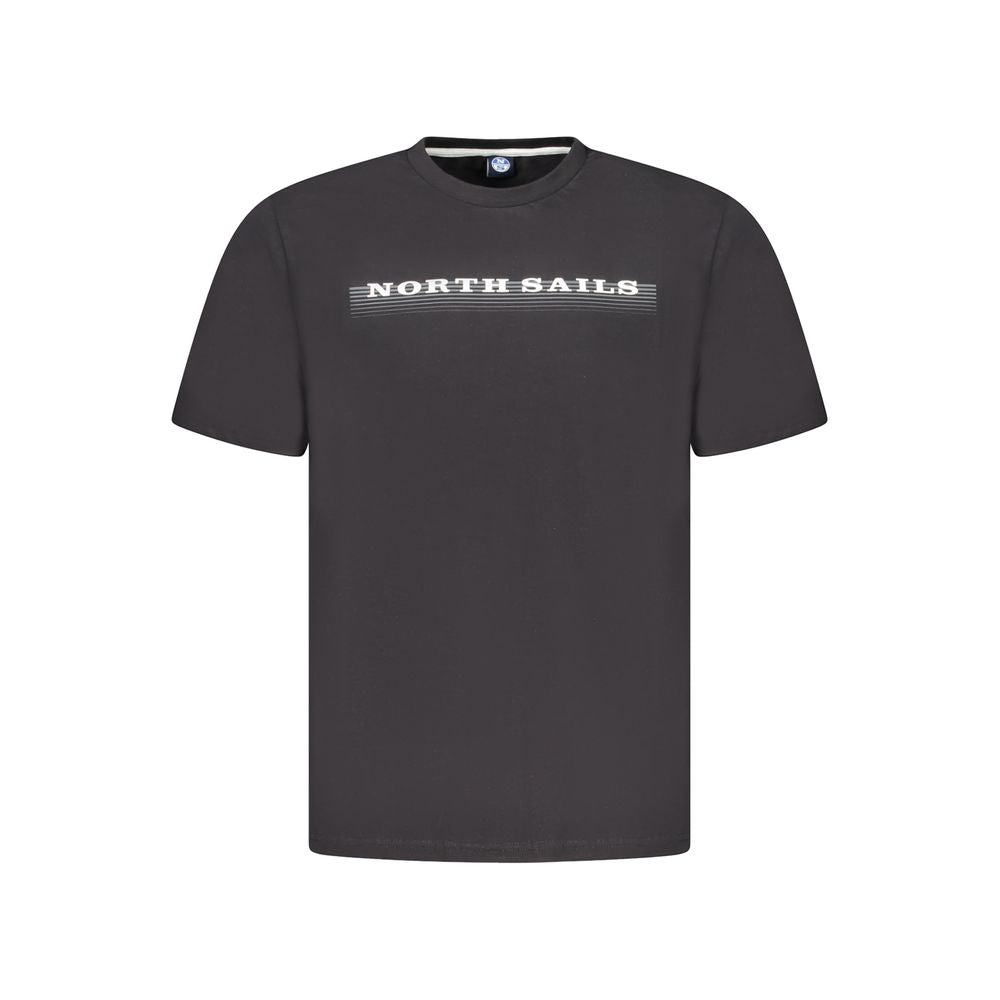 North Sails Black Cotton Men T-Shirt