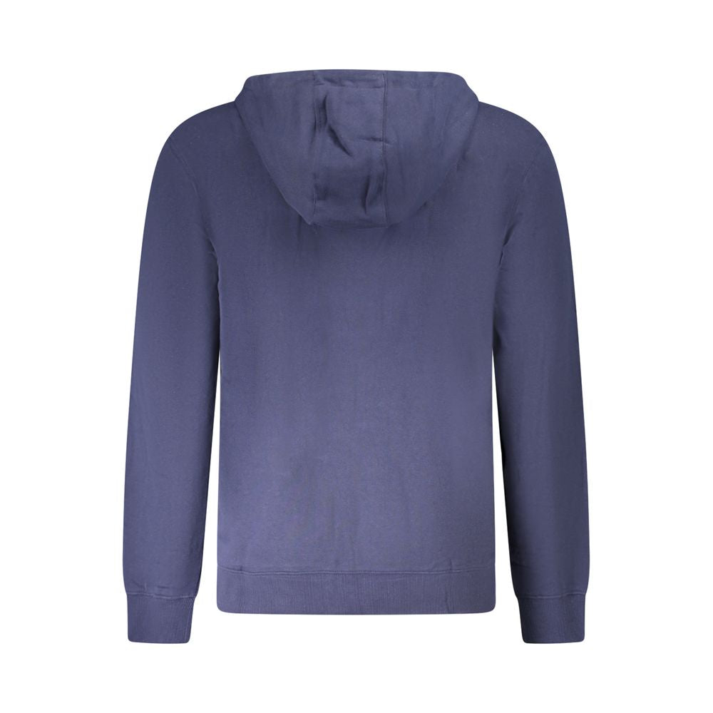 Wrangler Blue Cotton Sweater - Long Sleeve Graphic Zip Hoodie