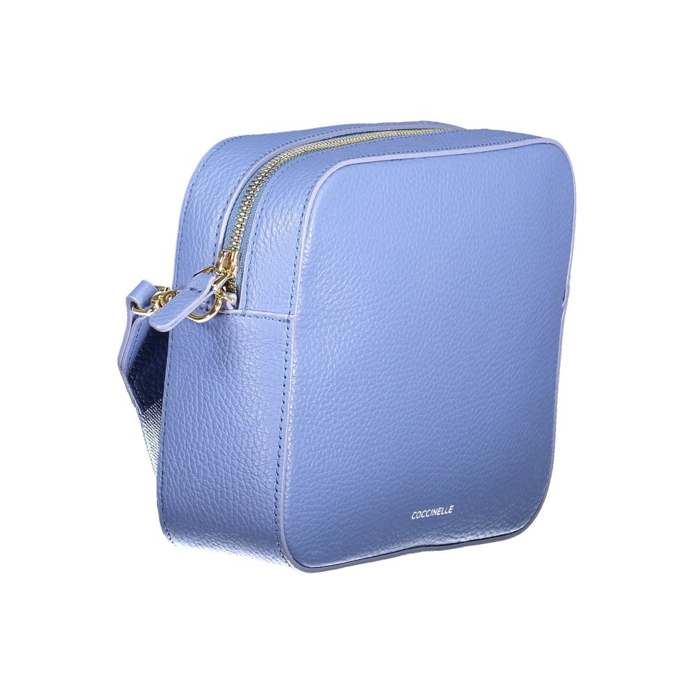 Coccinelle Light Blue Leather Women Handbag - Tebe Bag