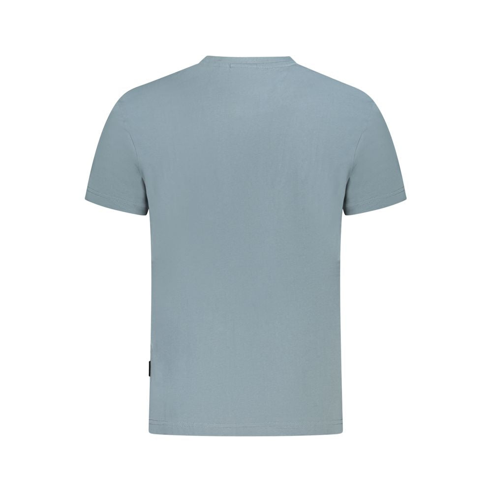 Napapijri Blue Grey Cotton Men T-Shirt