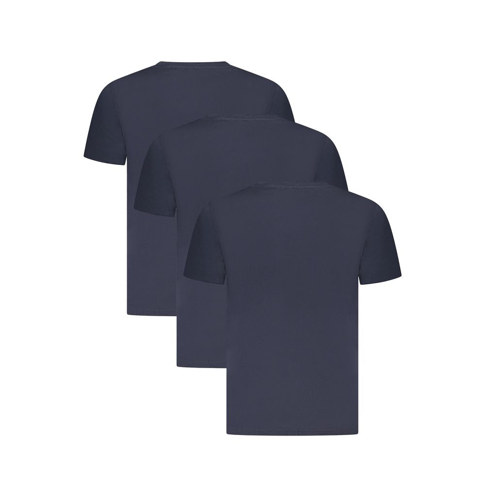 Tommy Hilfiger Blue Cotton T-Shirt - Tri-Pack Essentials