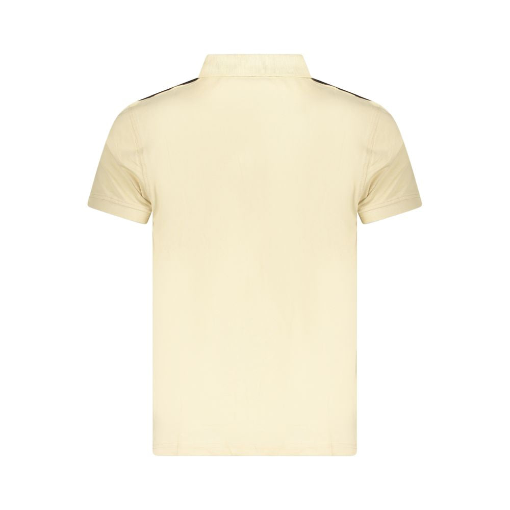 Cavalli Class Beige Cotton Men Polo Shirt