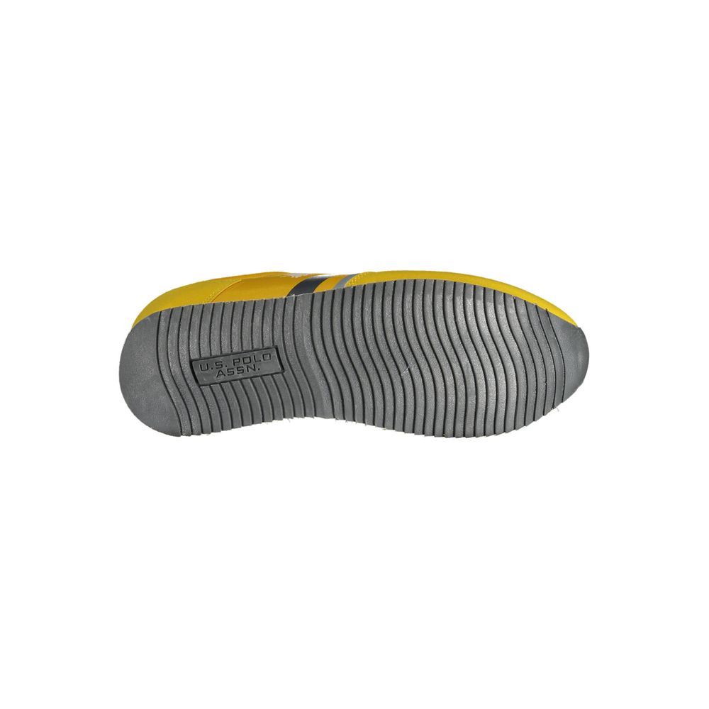 Mario Valentino Yellow Leather Backpack with Gold Accents