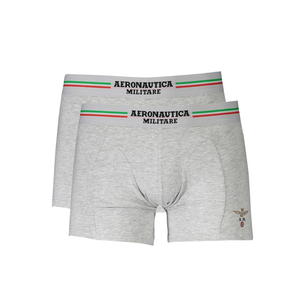 Aeronautica Militare Brown Cotton Men Boxer Briefs
