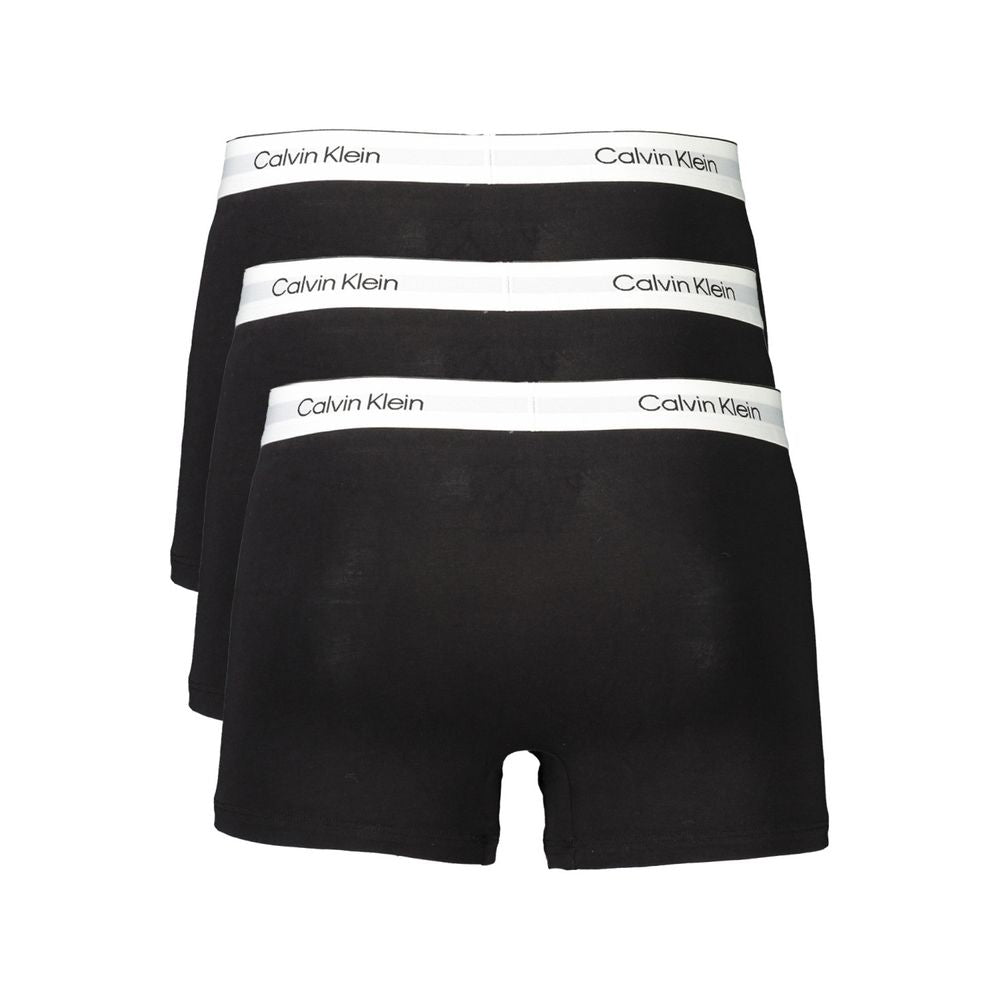 Calvin Klein Black Cotton Men Boxer Short Tri-Pack