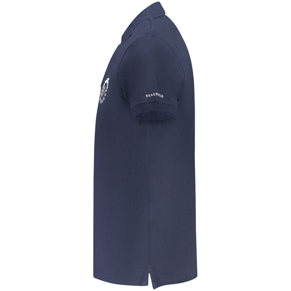 Trussardi Blue Cotton Men Polo Shirt