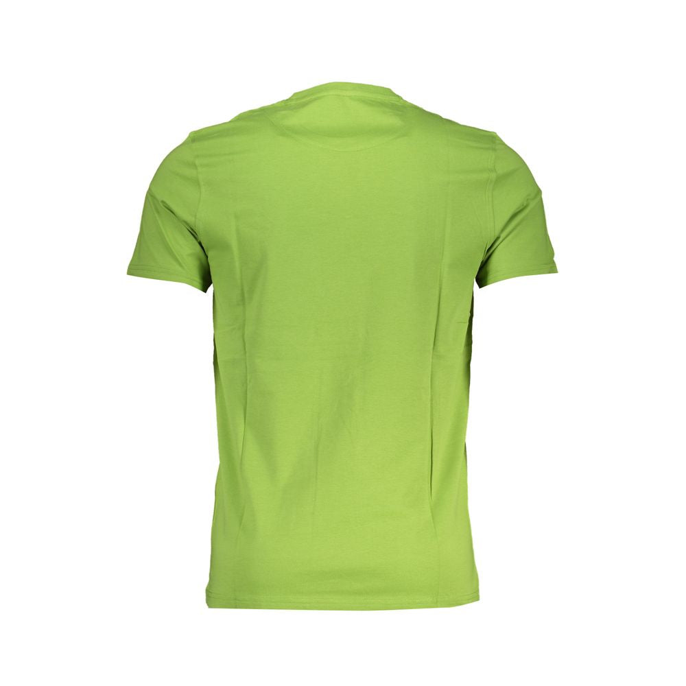 Harmont & Blaine Green Cotton T-Shirt - Short Sleeve Crew Neck
