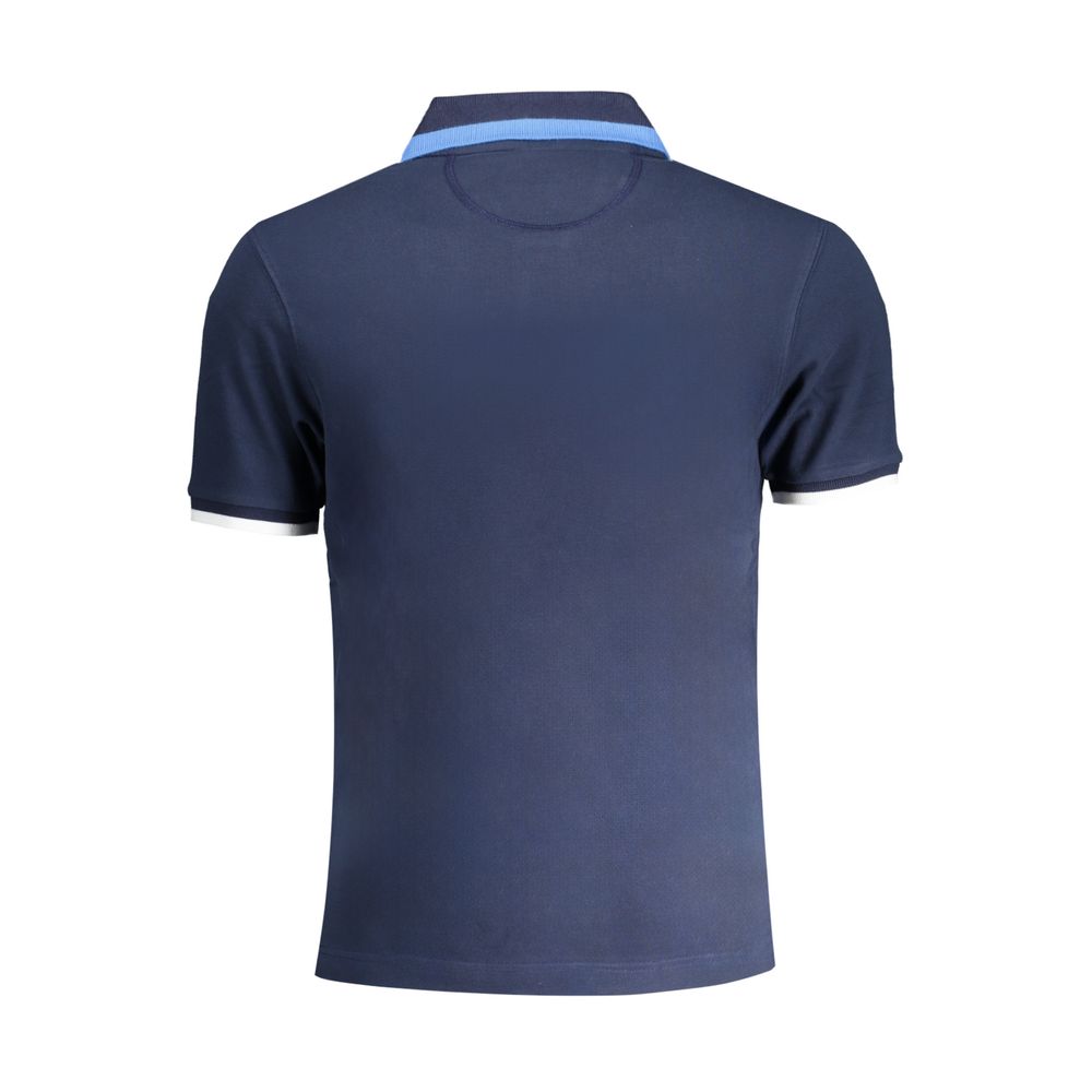 La Martina Blue Cotton Polo Shirt - Timeless Sporting Elegance
