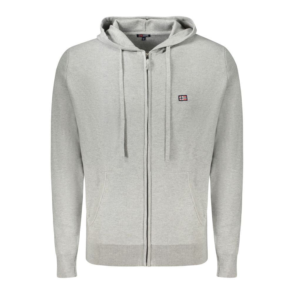 Norway 1963 Gray Polyamide Long Sleeve Hooded Cardigan